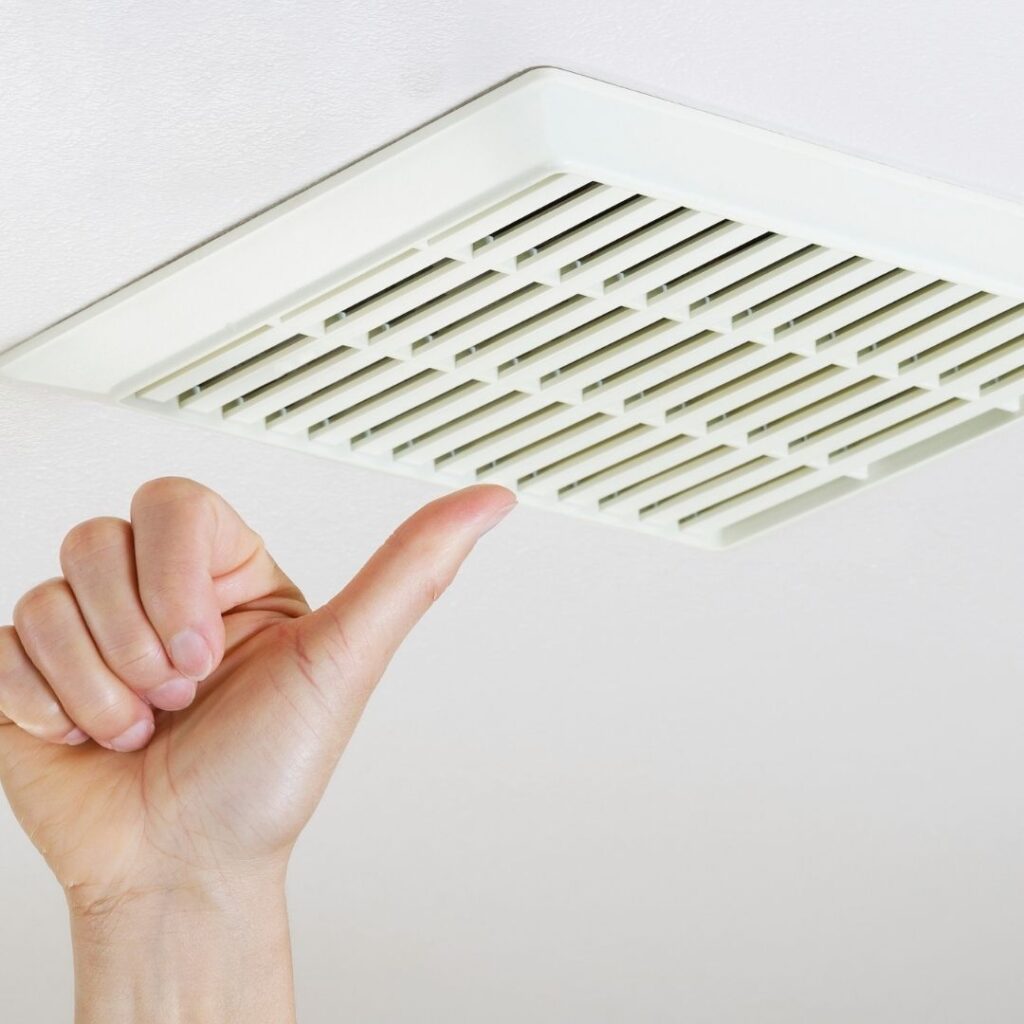 a newly installed air conditioning vent